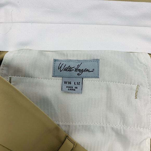 Khaki Tan Golf Pants Walter Hagen Sz 36 x 32 - Picture 4 of 7